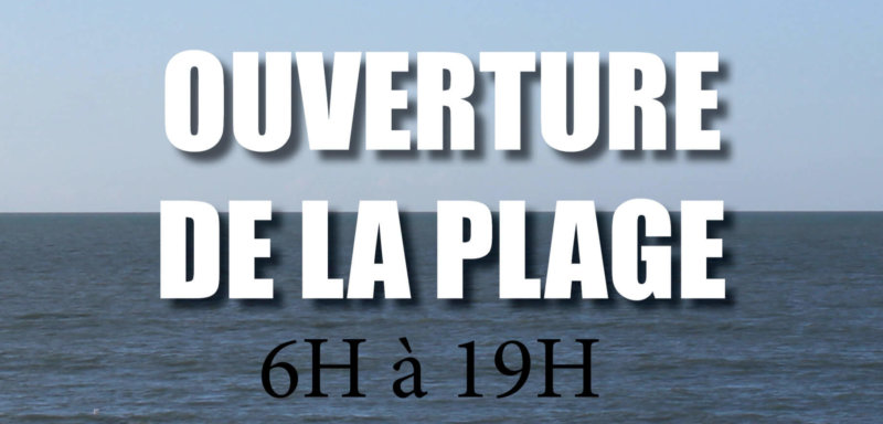 Ré-ouverture de la plage