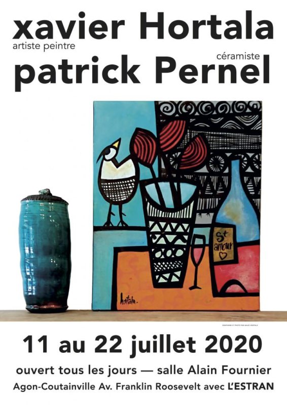 exposition Xavier HORTALA peintre et Patrick PERNEL potier