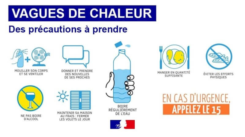 FORTES CHALEURS : Activation du dispositif de veille