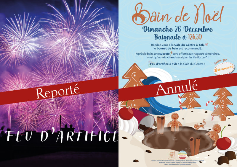 Annulation du Bain de Noël et report du feu d’artifice