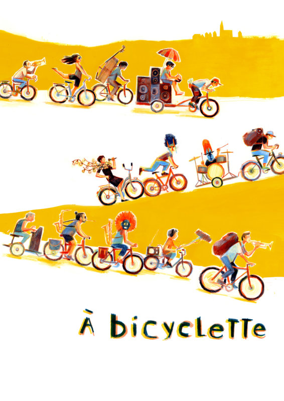 À bicyclette