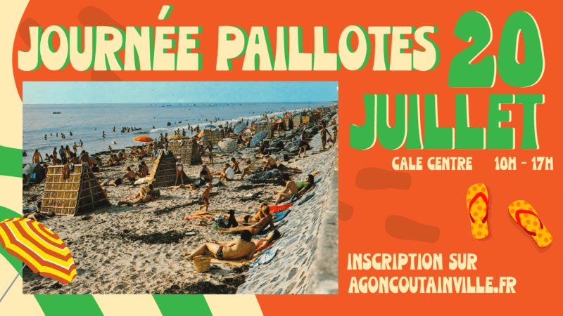 Paillotes sur la plage