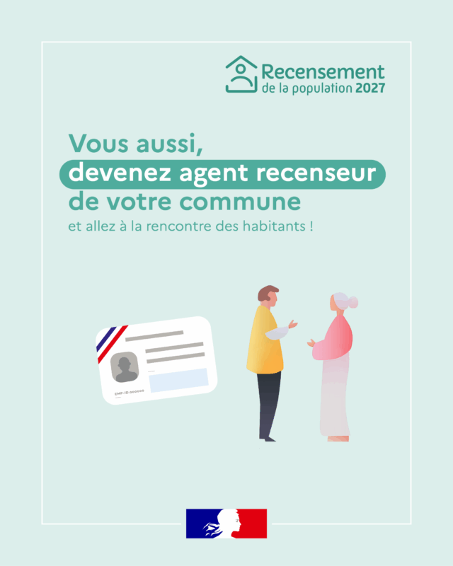 Recrutement : la commune recherche des agents recenseurs pour 2027